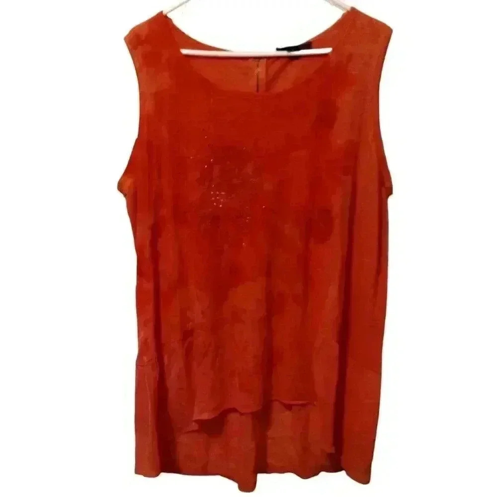 Beautiful Ladies Tangerine Color Blouse